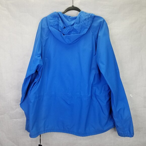 Vtg LL BEAN Windbreaker Jacket Men's L Blue Anorak Hooded Zip Pocket Canvas USA - Picture 3 of 16
